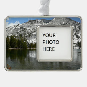 Snowy Tenaya Lake Yosemite National Park Foto Verzilverd Kader Ornament