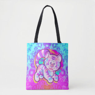 Snowy Tiger Schattige Neon Kidcore Draagtas