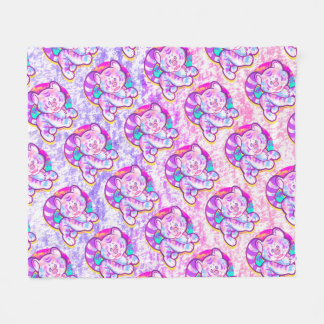 Snowy Tiger Schattige Neon Kidcore Fleece Deken