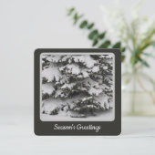 Snowy Tree Flat Holiday Kaart (Staand voorkant)