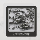 Snowy Tree Flat Holiday Kaart (Voorkant / Achterkant)