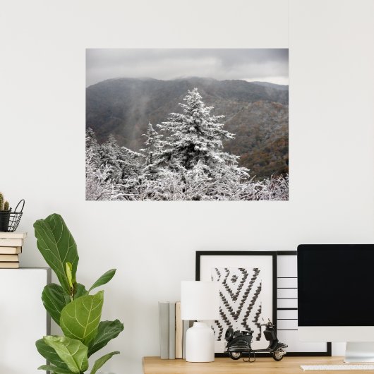 Snowy Tree Poster (Thuiskantoor)