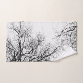 Snowy Tree Silhouettes #1 #minimum #wall #decor Bad Handdoek (Handdoek)