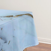 Snowy Trees Creek Forest Mountain Winter Scene Tafelkleed (Voorbeeld)