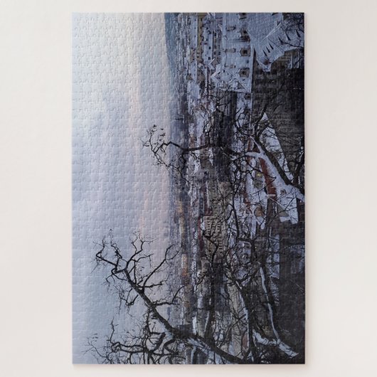Snowy Trees in Praag Legpuzzel (Verticaal)