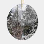 Snowy Trees keramisch siermiddel Ornament (Links)