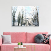 Snowy Trees Landschap Foto Canvas Print (Insitu (Woonkamer))