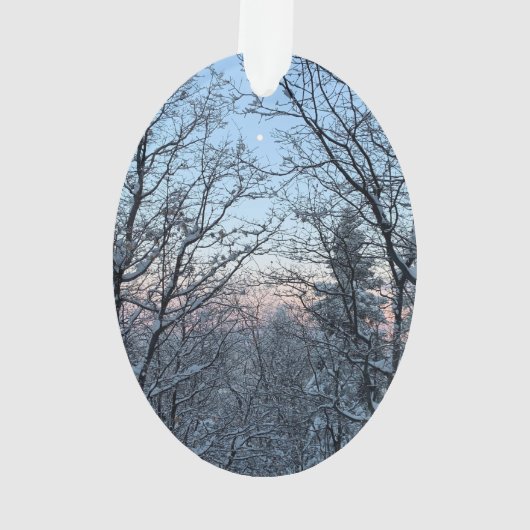 Snowy Trees Ornament (achterkant)