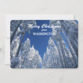 Snowy Trees uit Washington Photo Template Feestdagenkaart (Voorkant)