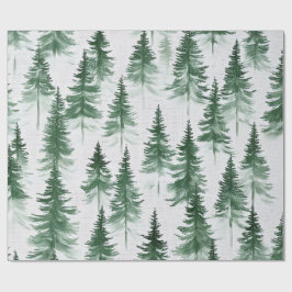 Snowy Trees Wrapping Paper Cadeaupapier