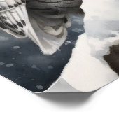 Snowy Uil Bird Art Print Poster (Hoek)