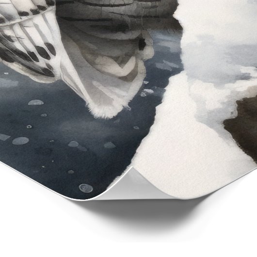 Snowy Uil Bird Art Print Poster (Hoek)