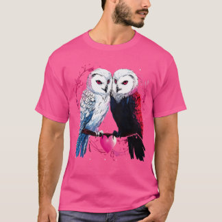Snowy Uil Paar Valentijn T-shirt