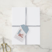 Snowy Village Holiday Cadeaulabel (Met Touw)