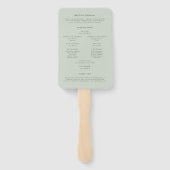 Snowy Waterverf Evergreen Woodland Winterbruiloft Handwaaier (Achterkant)