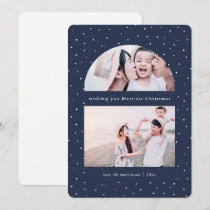 Snowy Wereldbol Foto kerstfeestdag Kaart