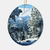 Snowy White Winter in Banff, Alberta, Canada Keramisch Ornament (Links)