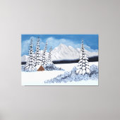 Snowy Winter Canvas Afdruk (Voorkant)