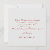 Snowy Winter Floral Lantern Bird kerstKaarten (Achterkant)