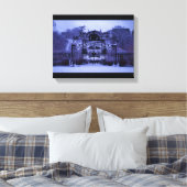 Snowy Winter Gate Canvas Afdruk (Insitu (Slaapkamer))