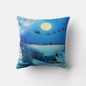 Snowy Winter Holiday Fantasy Kussen (Achterkant)