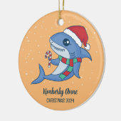 Snowy Winter Holiday Keramisch Ornament (Links)