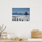 Snowy Winter Landscape Foto Poster (Keuken)