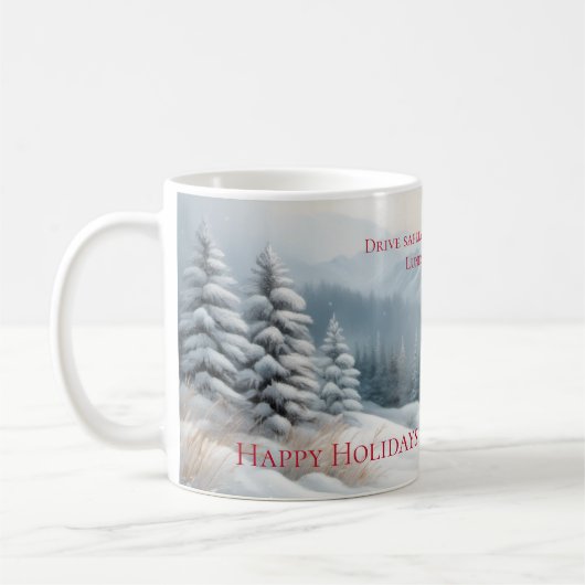 Snowy Winter Landscape Mug Koffiemok (Links)