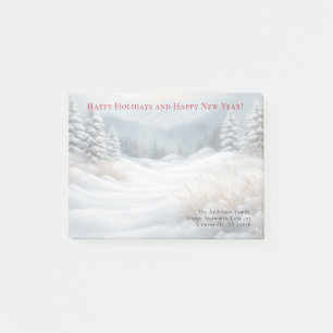 Snowy Winter Landscape Vakantie Briefkaart Post-it® Notes