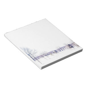 Snowy Winter Landschap Notitieblok