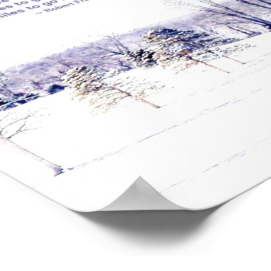 Snowy Winter Landschap Poster (Hoek)