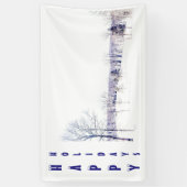 Snowy Winter Landschap Spandoek (Verticaal)