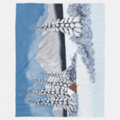 Snowy Winter Large Fleece Blanket (Voorkant)