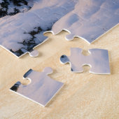 Snowy Winter Mountain Lake Reflection Puzzle (Côté)