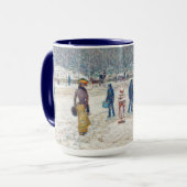 Snowy Winter New York City Scene  Art Mok (Voorkant links)