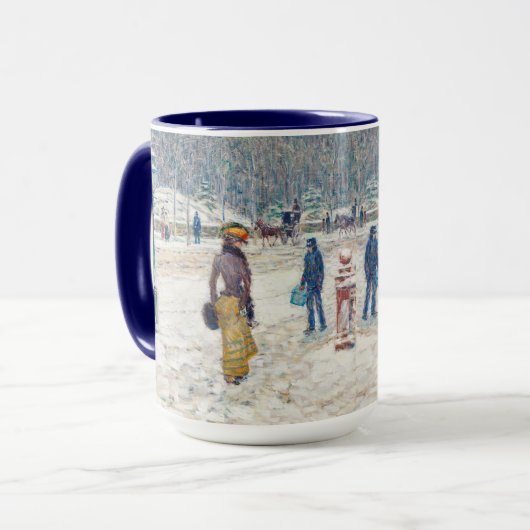 Snowy Winter New York City Scene  Art Mok (Voorkant links)