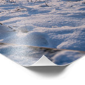 Snowy winter Oostzeekust zee Foto Afdruk (Hoek)