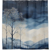 Snowy Winter Paysage Douche Rideau (Devant)