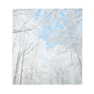 Snowy Winter Road Scene Notitieblok