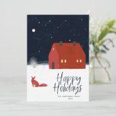 Snowy Winter Scene Carte de Noël (Debout devant)