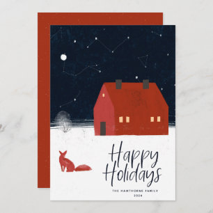 Snowy Winter Scene Carte de Noël