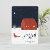 Snowy Winter Scene Carte de Noël (Debout devant)