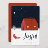 Snowy Winter Scene Carte de Noël (Devant / Derrière)