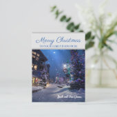 Snowy Winter Scene Joyeux Noël Carte postale (Debout devant)