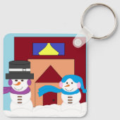 Snowy Winter Sleutelhanger (Achterkant)