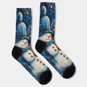 Snowy Winter Town Wonderland Sokken (Rechts)