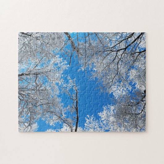 Snowy Winter Trees Legpuzzel (Horizontaal)