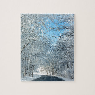 Snowy Winter Trees Legpuzzel