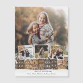 Snowy Winter Village Vier-foto Collage (Voorkant)