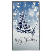 Snowy Winter Wonderland Aangepast kerstfeest Klein Cadeauzakje (Achterkant)